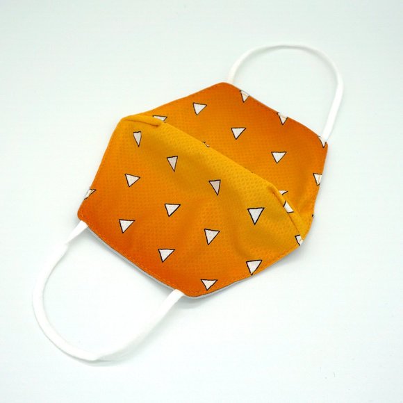 The Myriad Accessories - Yellow Zenitsu Reusable Facemask Triangular Design